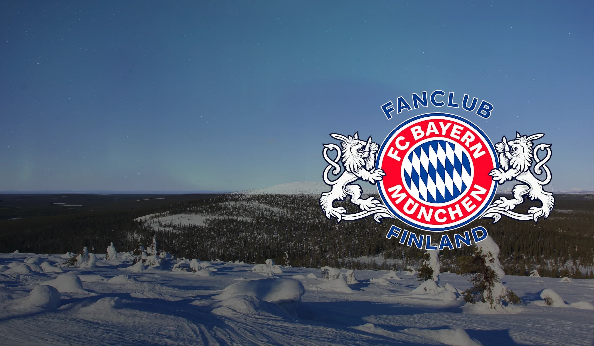 FC Bayern Finland -faniklubin tunnelmaa Lappiin sijoittuvalla maisemalla.